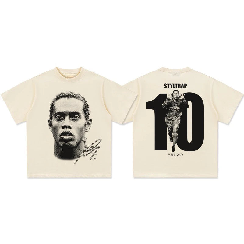 T-Shirt Ronaldinho – Tee Shirt Soccer Coton Oversize